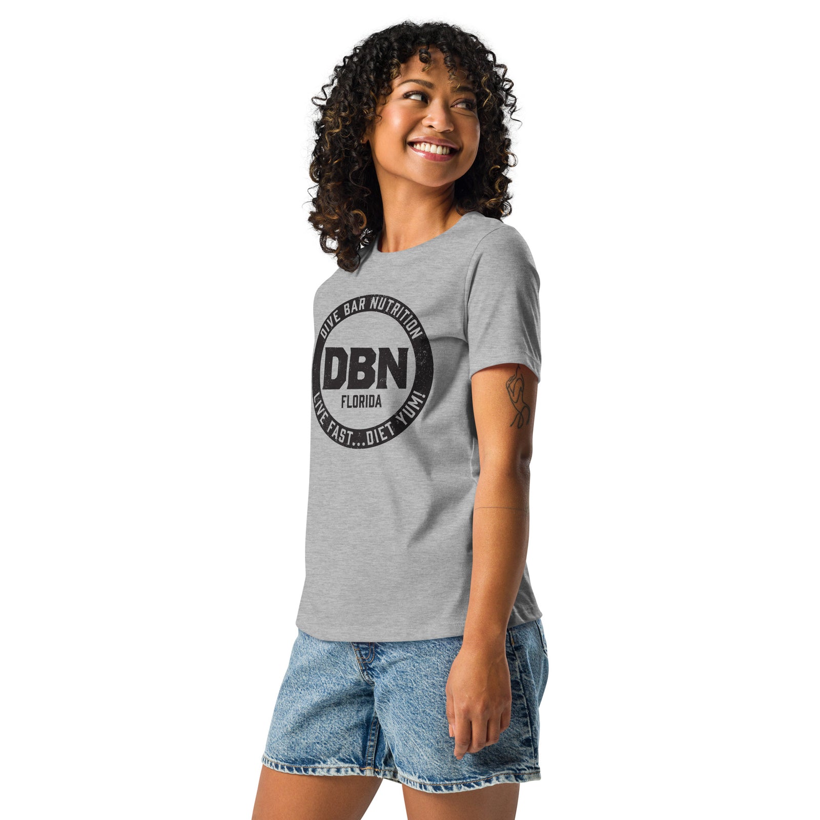 Black DBN Logo Women's Relaxed T-Shirt