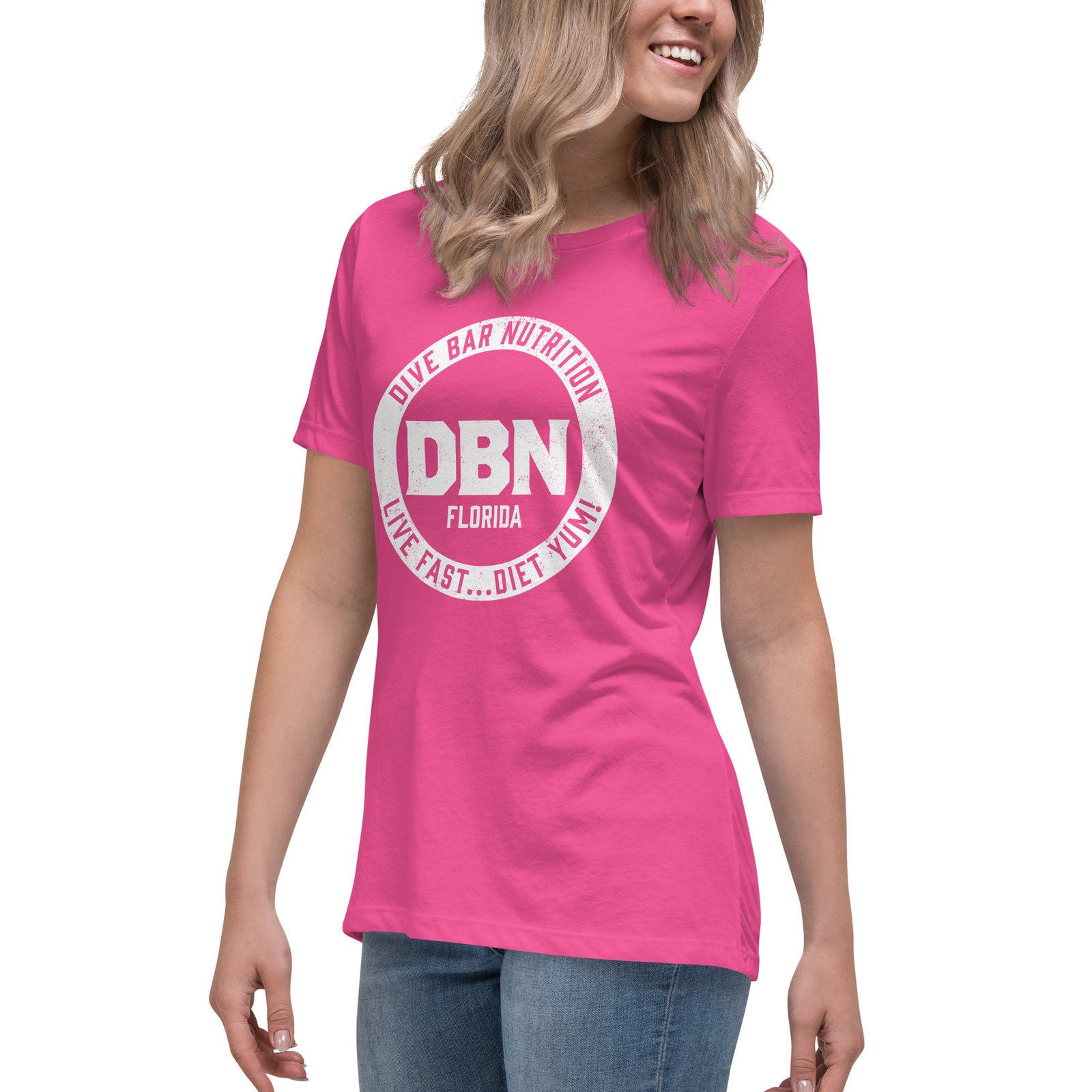 White DBN Logo Women's Relaxed T-Shirt