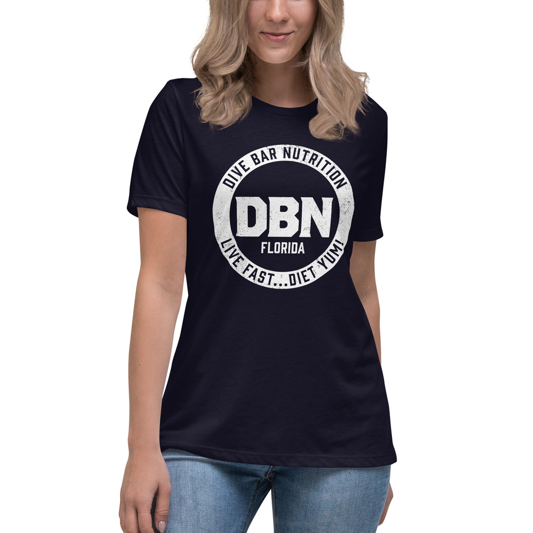 White DBN Logo Women's Relaxed T-Shirt