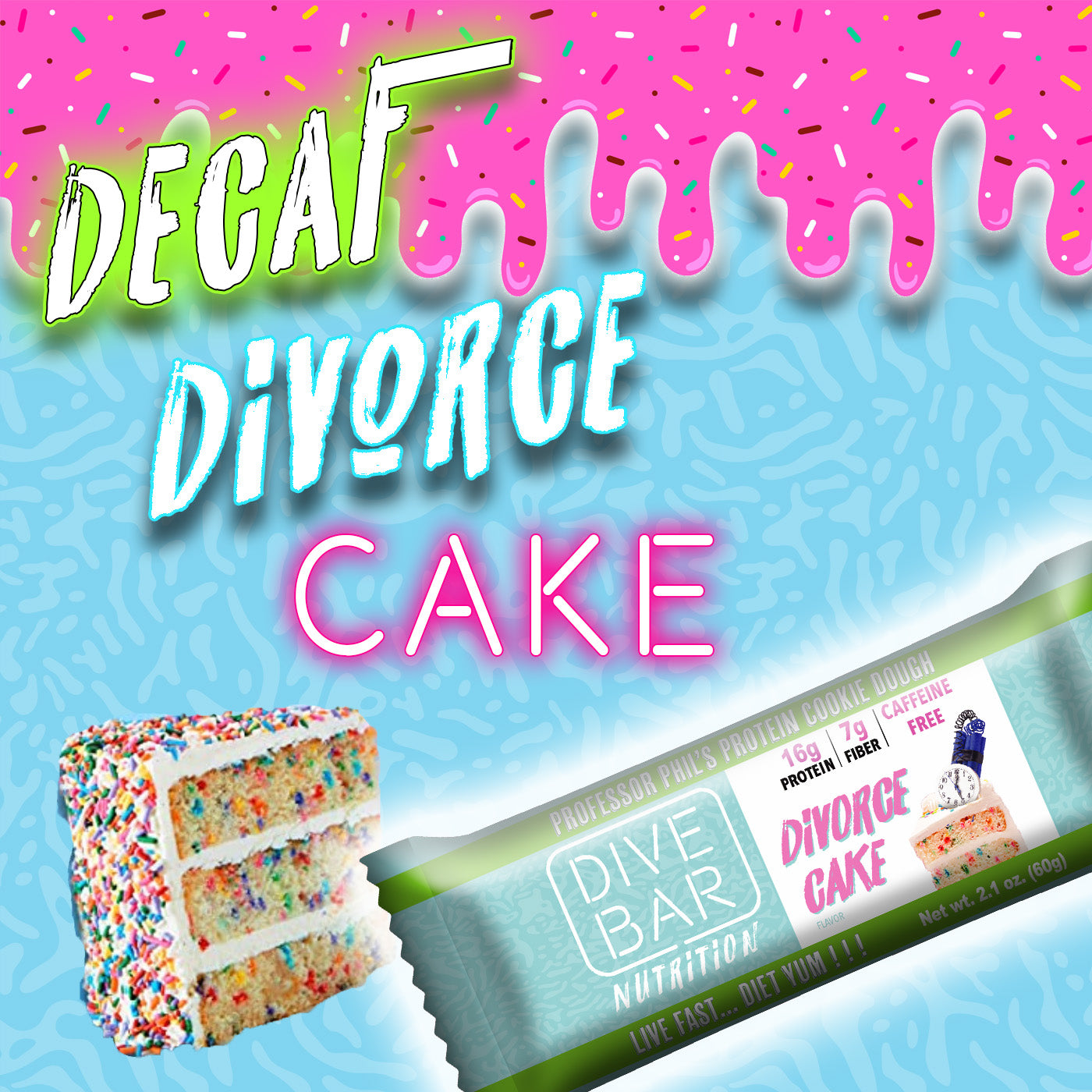 DECAF Divorce Cake - 6 Bars