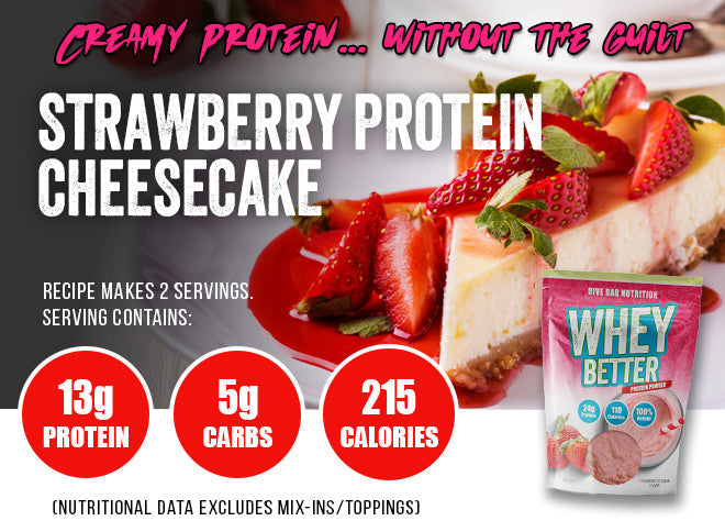 STRAWBERRY PROTEIN CHEESECAKE