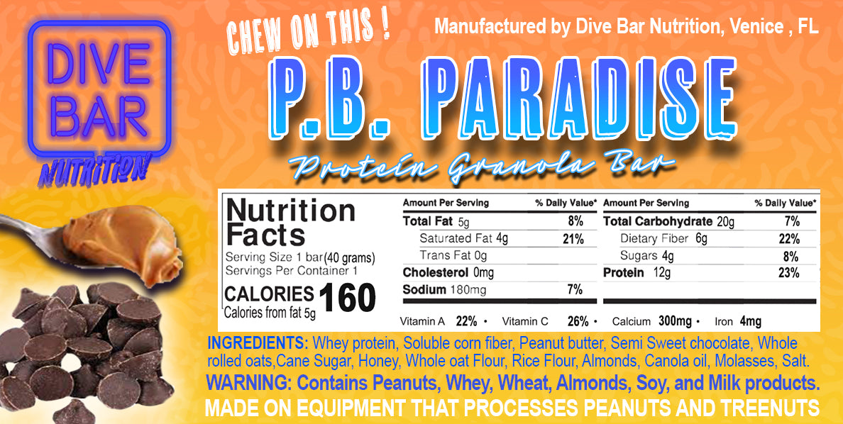 PB PARADISE - 6 granola bars