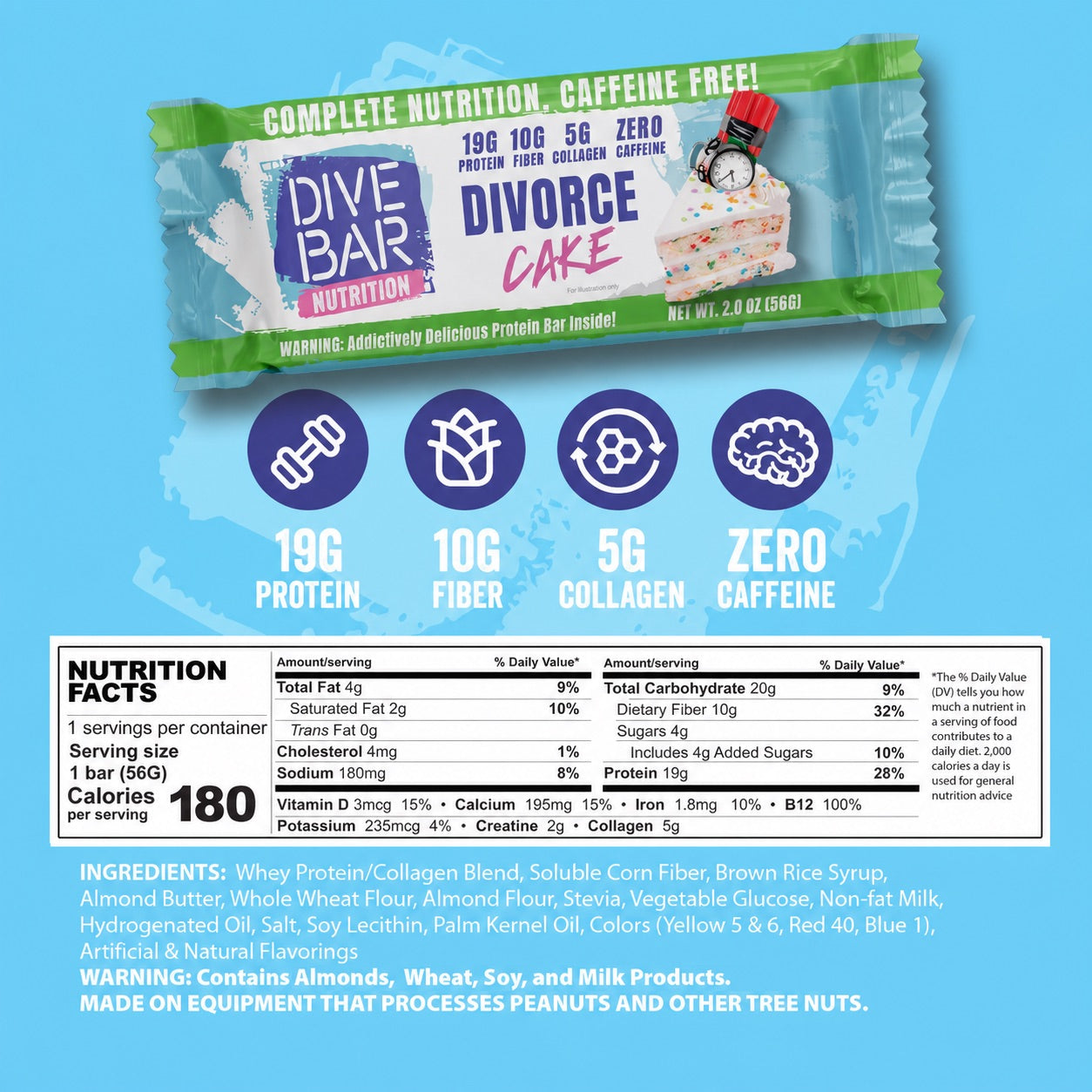 DECAF Divorce Cake - 6 Bars