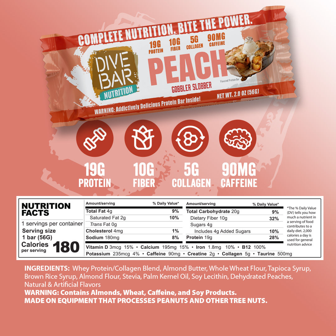 PEACH COBBLER - 6 Bars