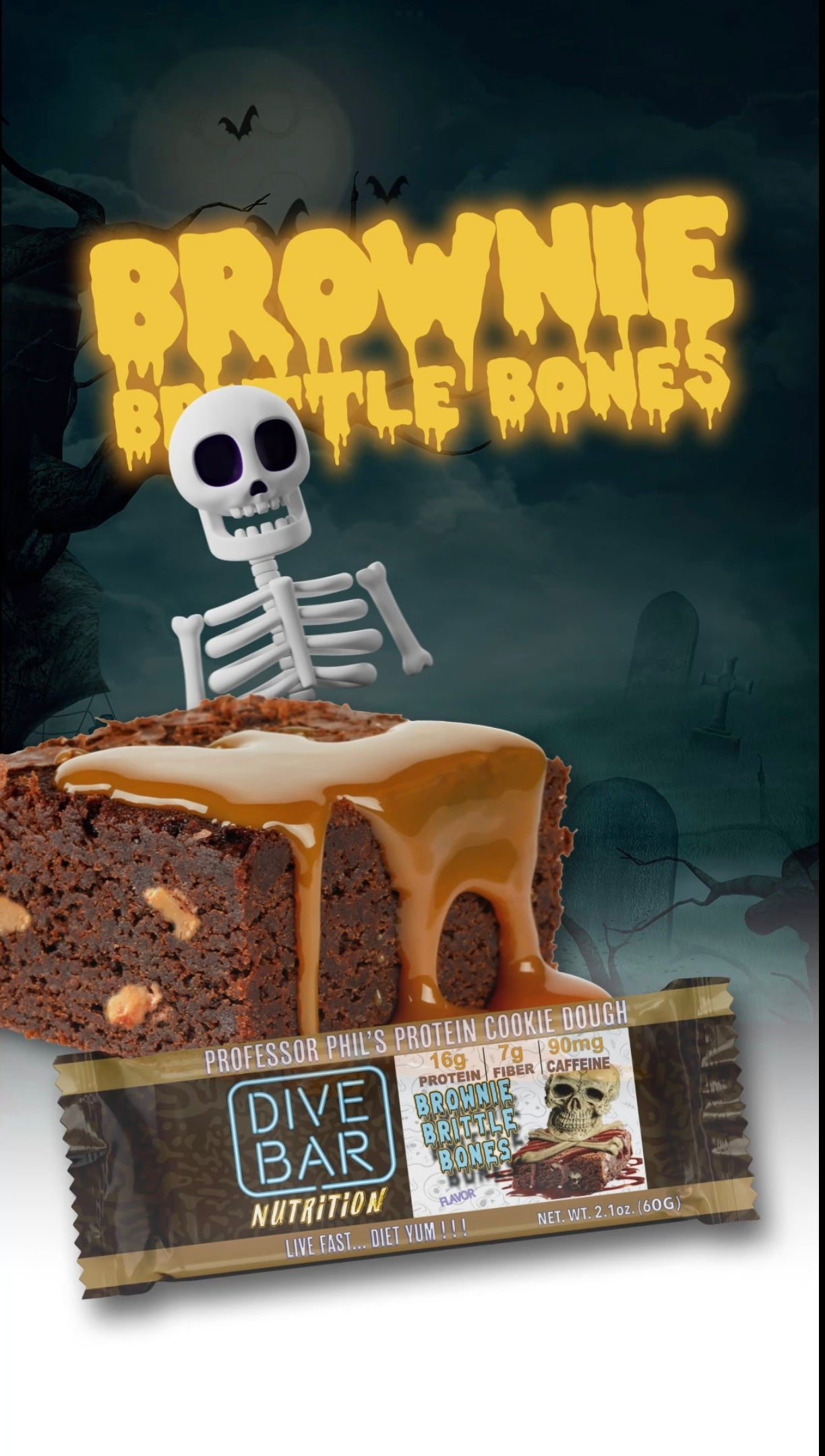 Brownie Brittle  Bonez - 6 Bars