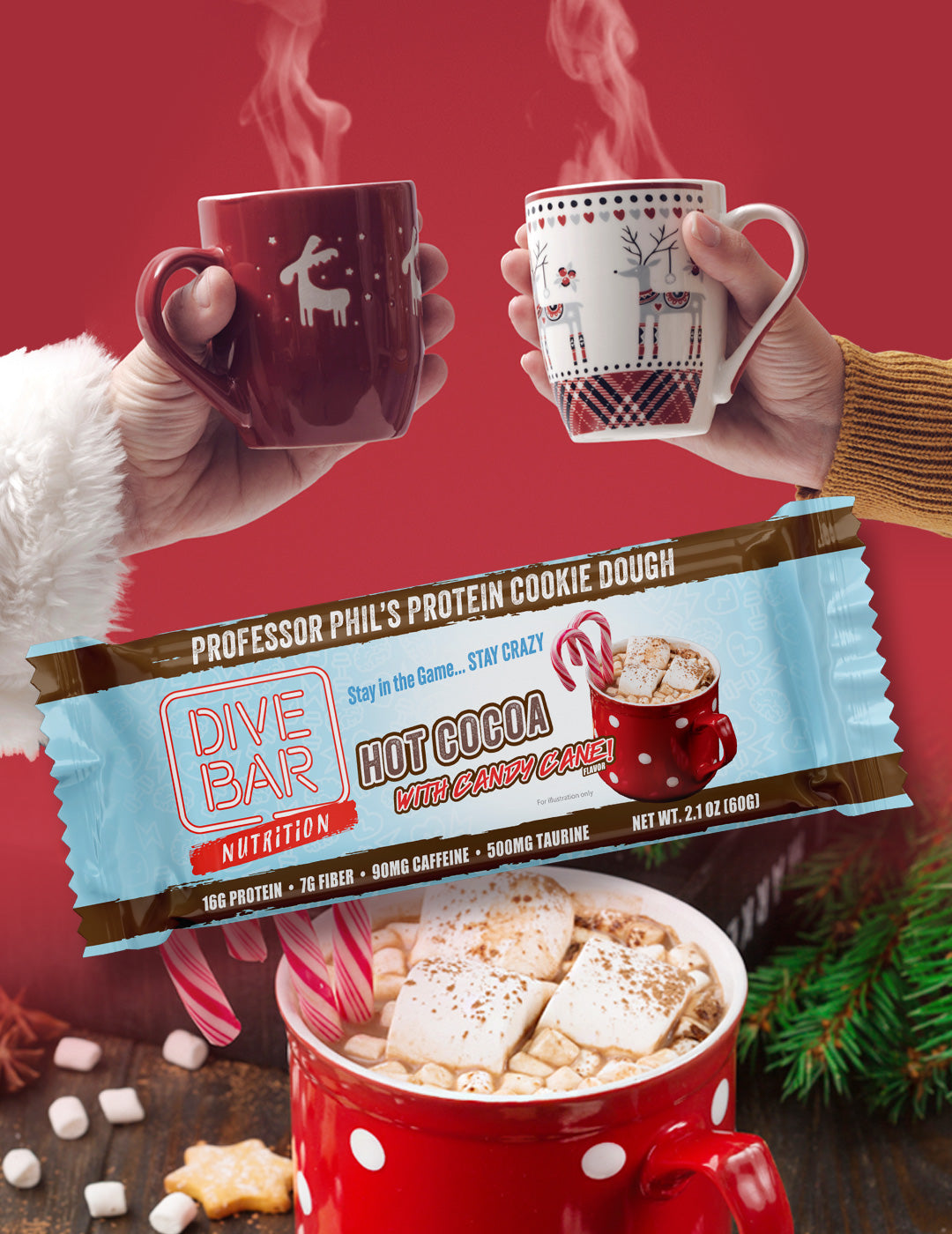 Hot Cocoa wt Candy Cane  -  6 Bars