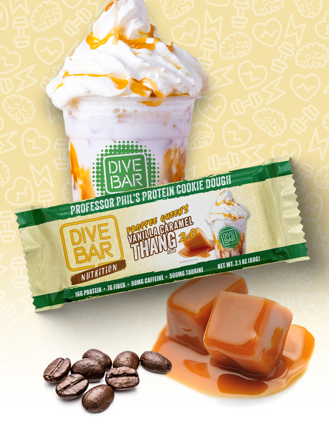 Proffee Queen's Vanilla Caramel THANG - 6 bars