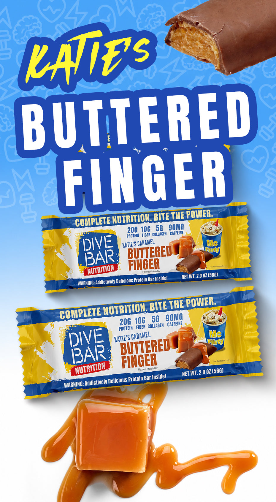 Katie's Caramel ButterFinger - 6 bars