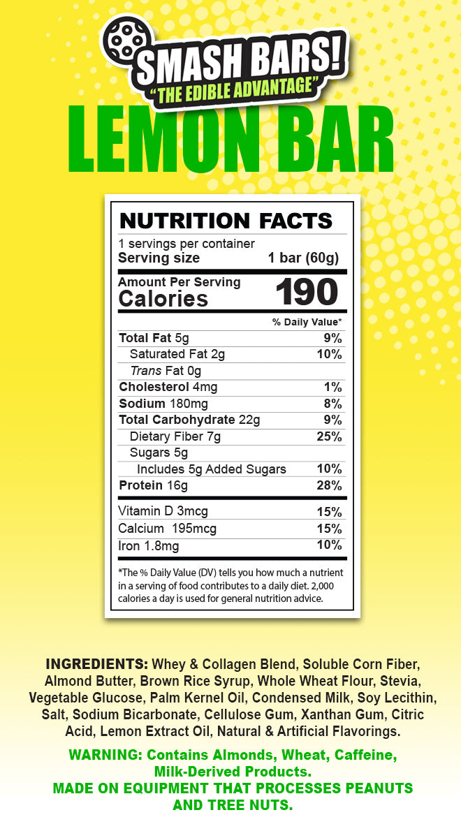 SMASH Bar - Lemon Bar - 6 Bars