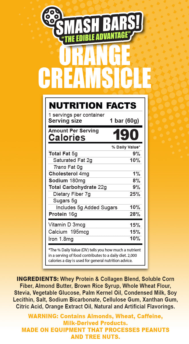 SMASH Bar - Orange Creamsicle - 6 Bars
