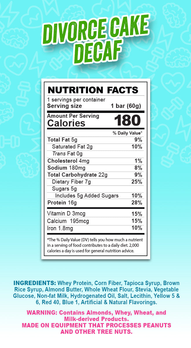 DECAF Divorce Cake - 6 Bars