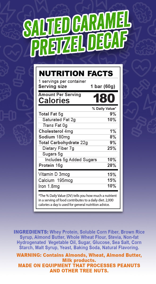 Decaf Salted Caramel Pretzel - 6 bars