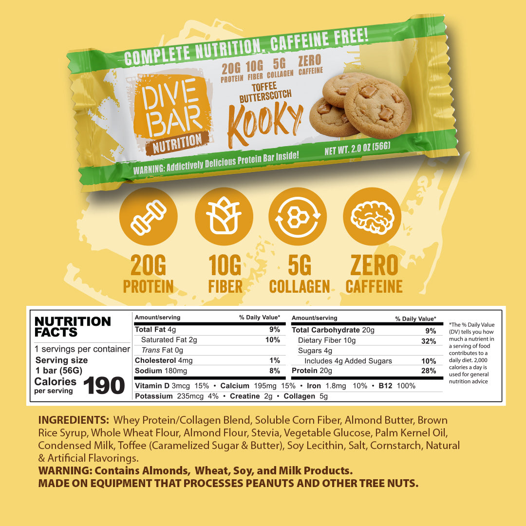 DECAF BUTTERSCOTCH TOFFEE- 6 Bars