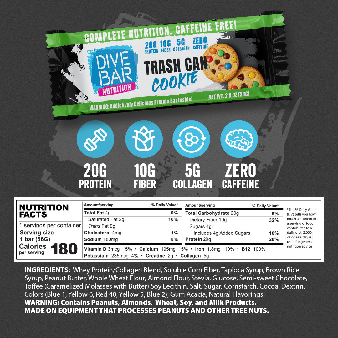 DECAF Trash Can Cookie - 6 Bars