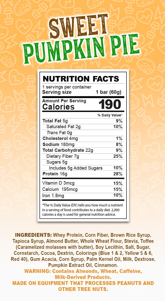 Sweet Pumpkin Pie - 6 bars