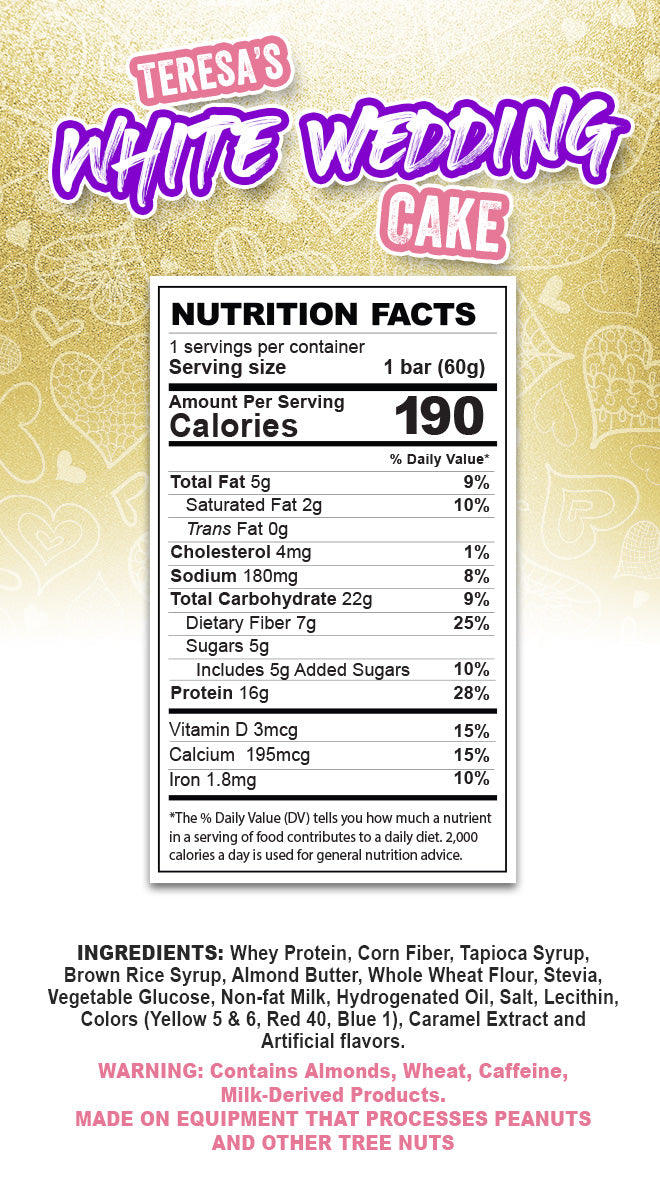 Teresa's White Wedding Cake - 6 Bars