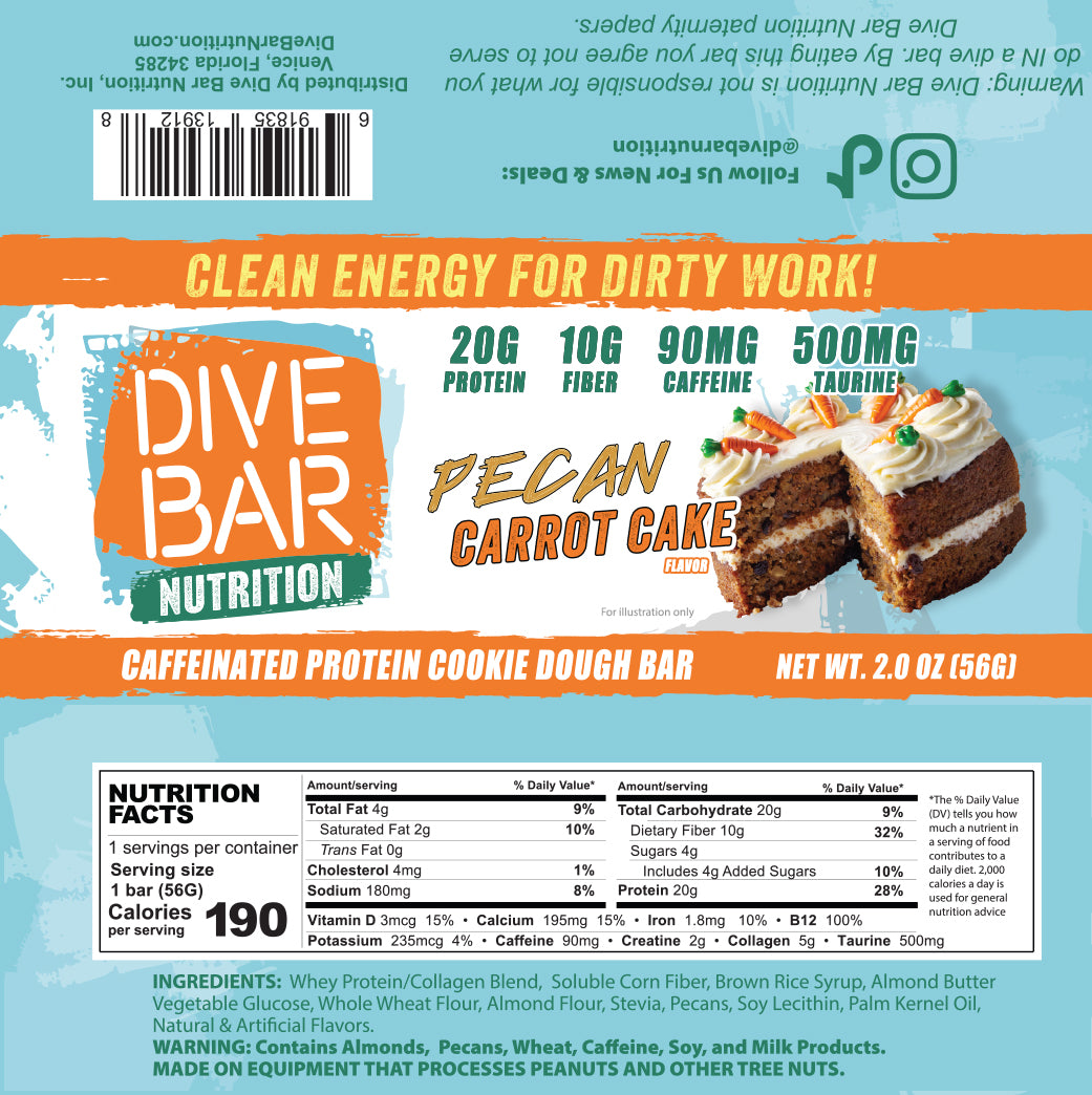Pecan Carrot Cake - 6 Bars