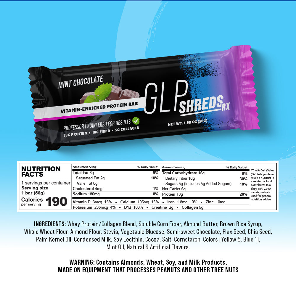ShredsRX: Mint Chocolate GET LEAN - 6 Bars
