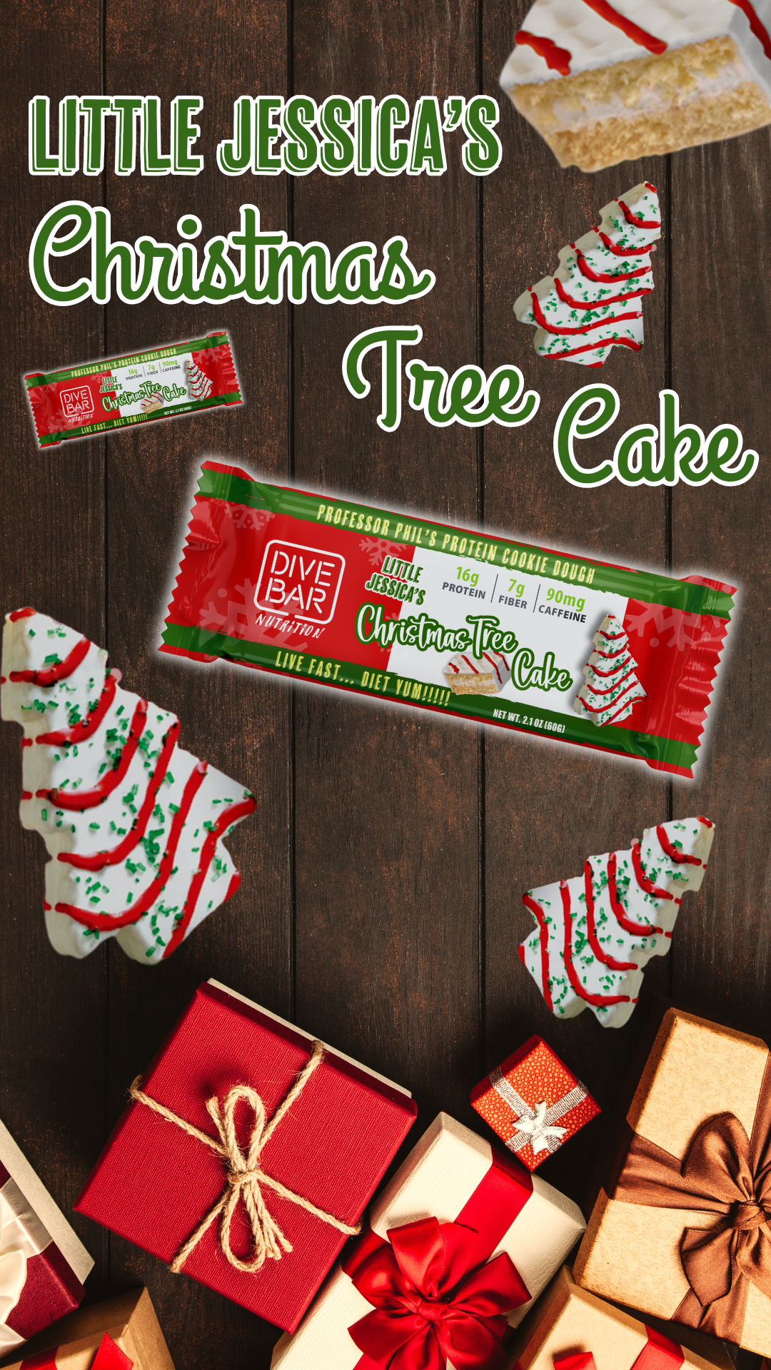 Jessica's Christmas Tree Cake - 6 Bars