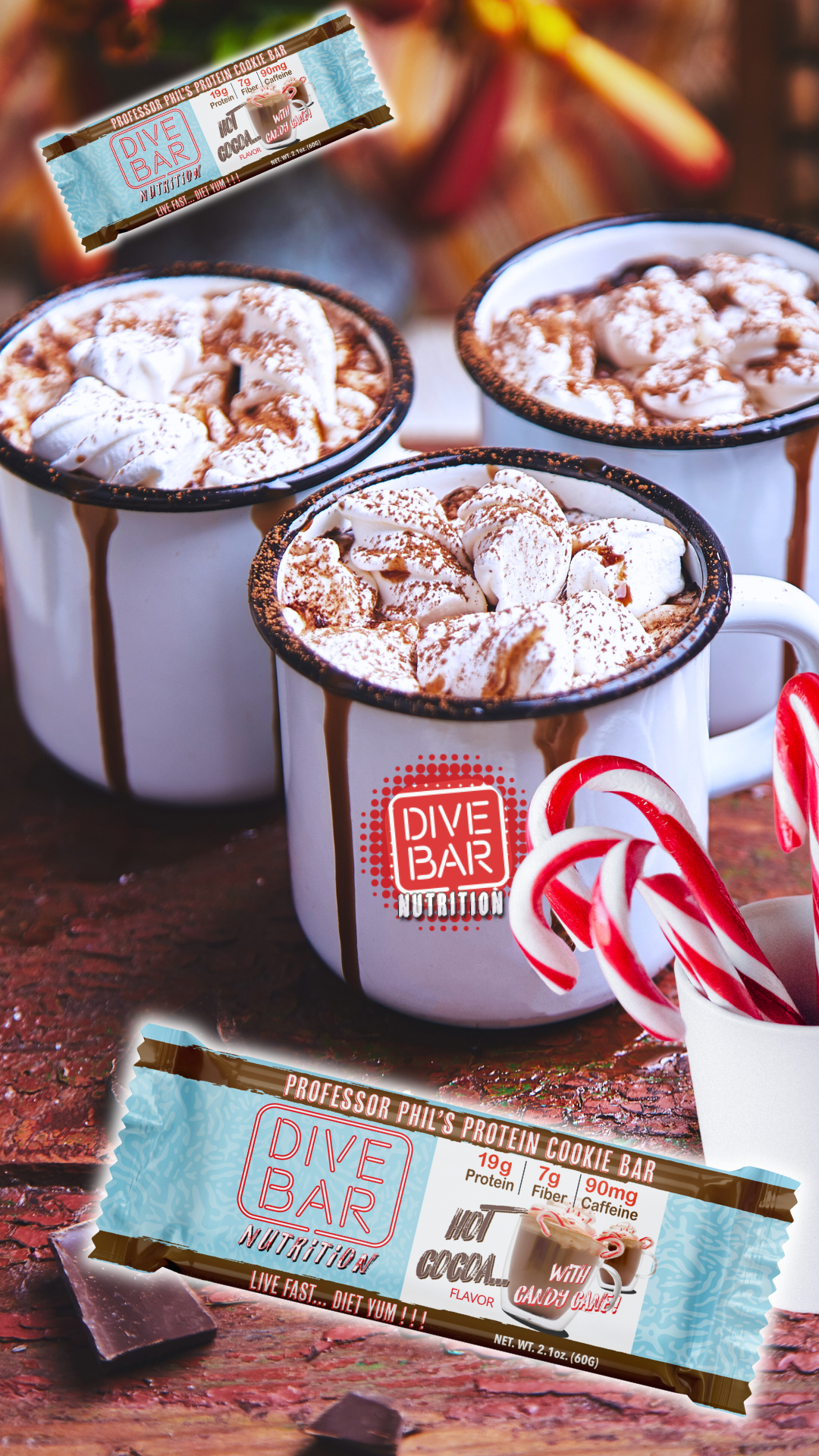 Hot Cocoa wt Candy Cane  -  6 Bars