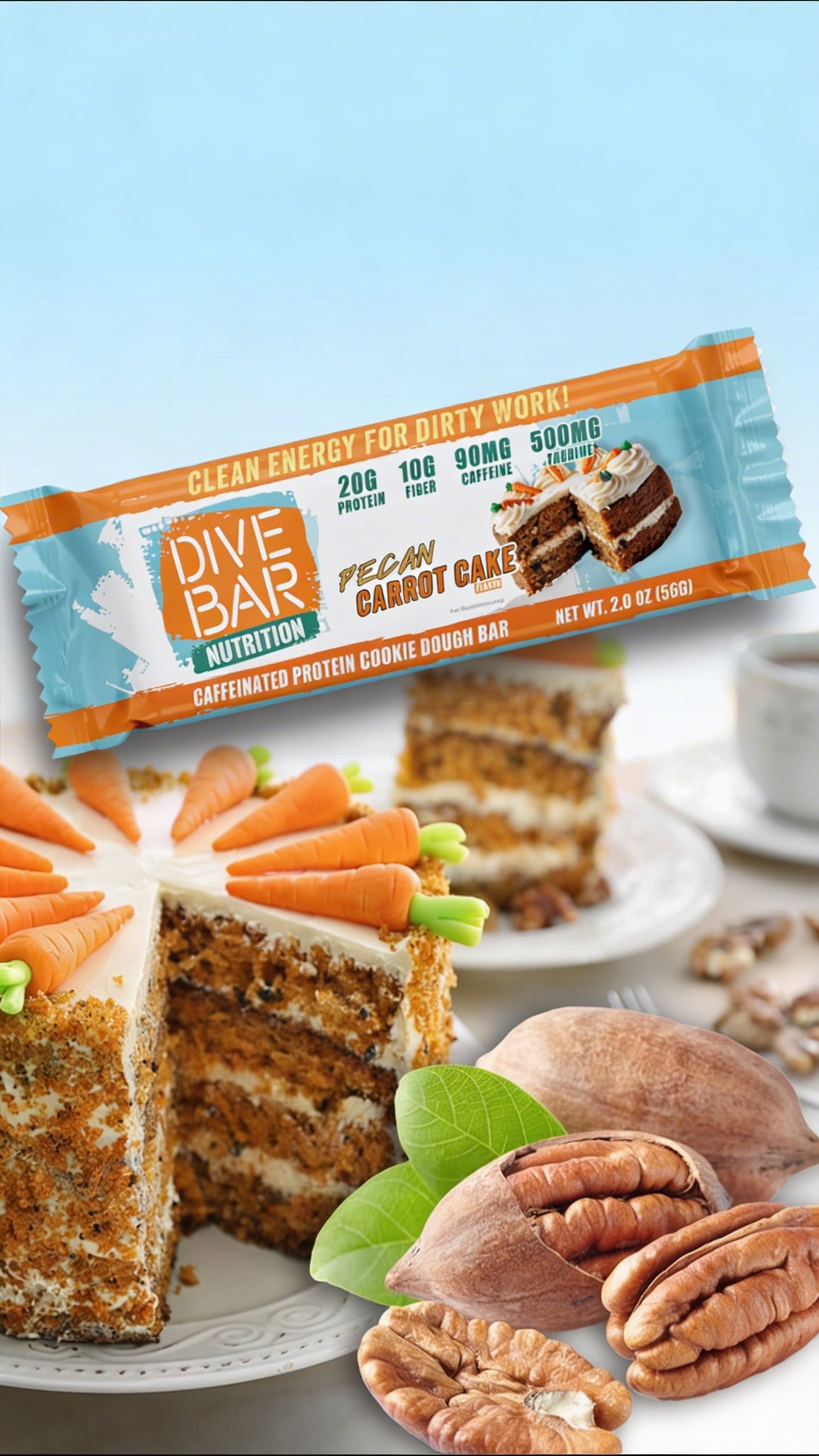 Pecan Carrot Cake - 6 Bars
