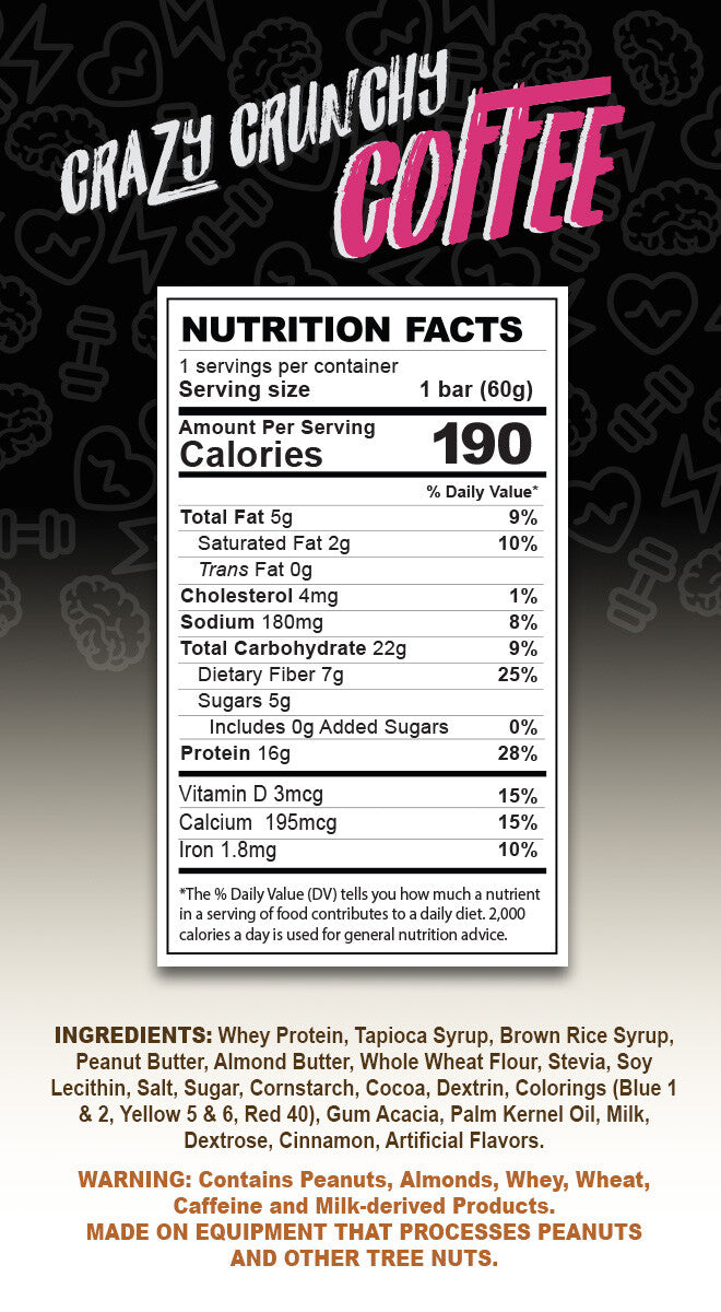 Crazy Crunchy Coffee - 6 Bars