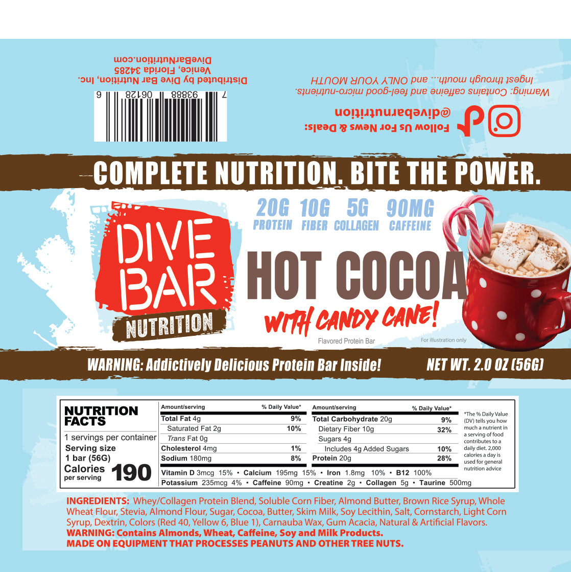 Hot Cocoa wt Candy Cane  -  6 Bars