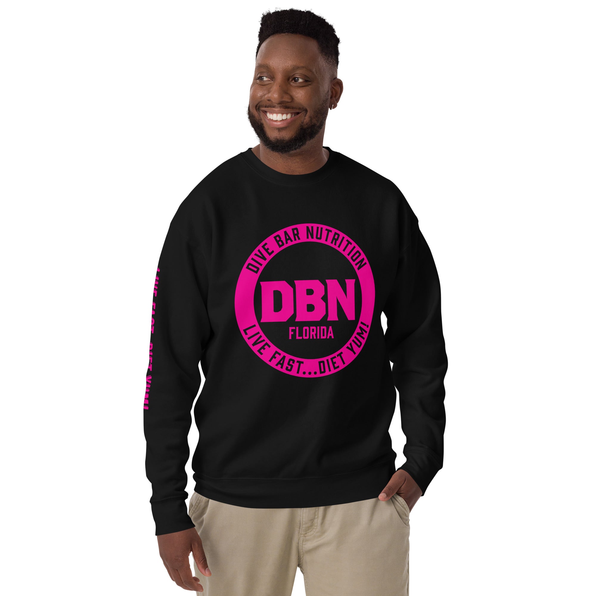 Pink DBN Logo Unisex Premium Sweatshirt