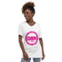 Pink DBN logo Unisex Short Sleeve V-Neck T-Shirt