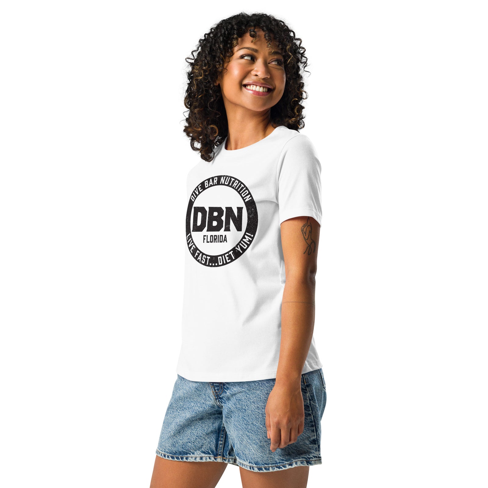 Black DBN Logo Women's Relaxed T-Shirt