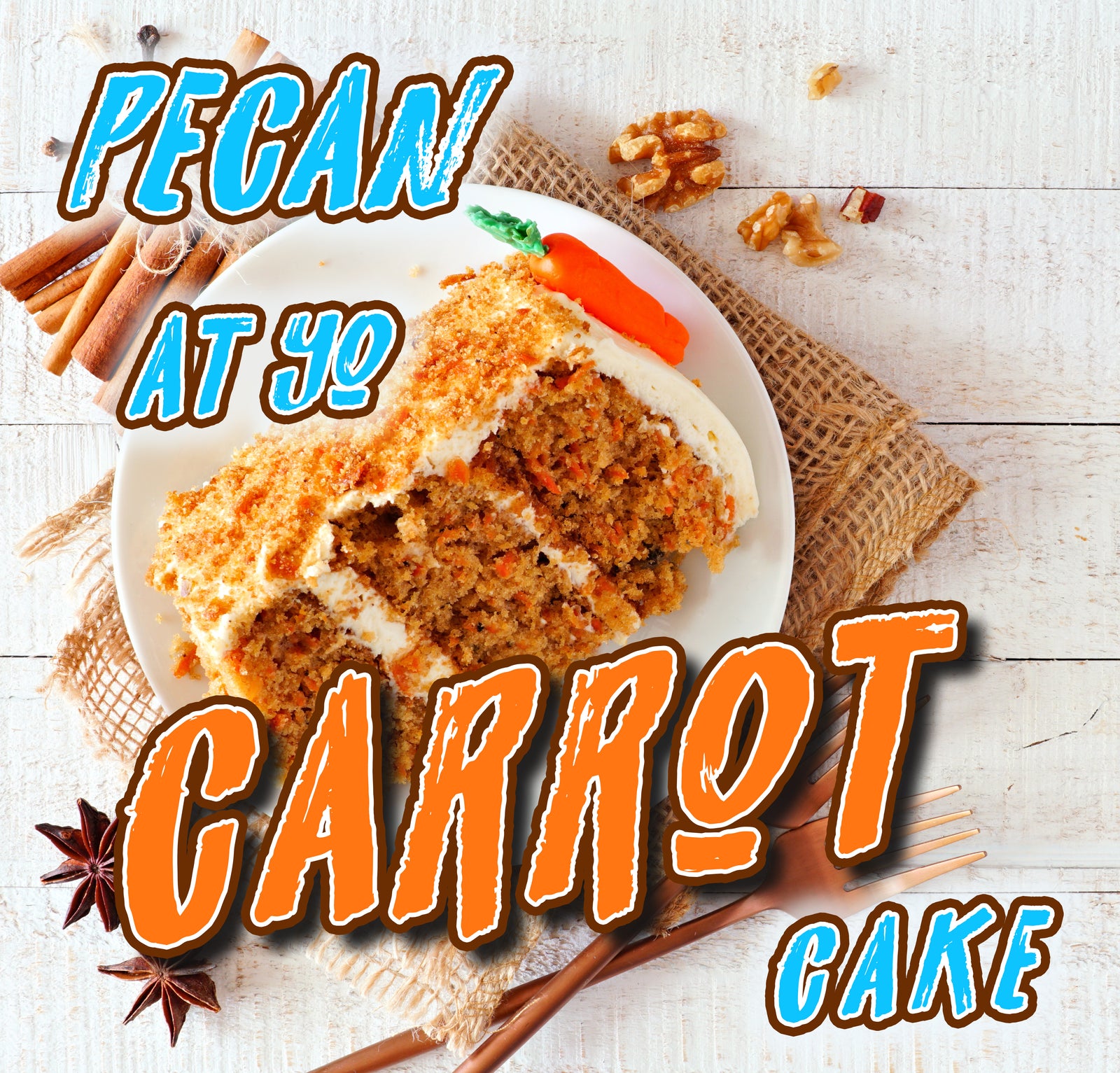 Pecan Carrot Cake - 6 Bars