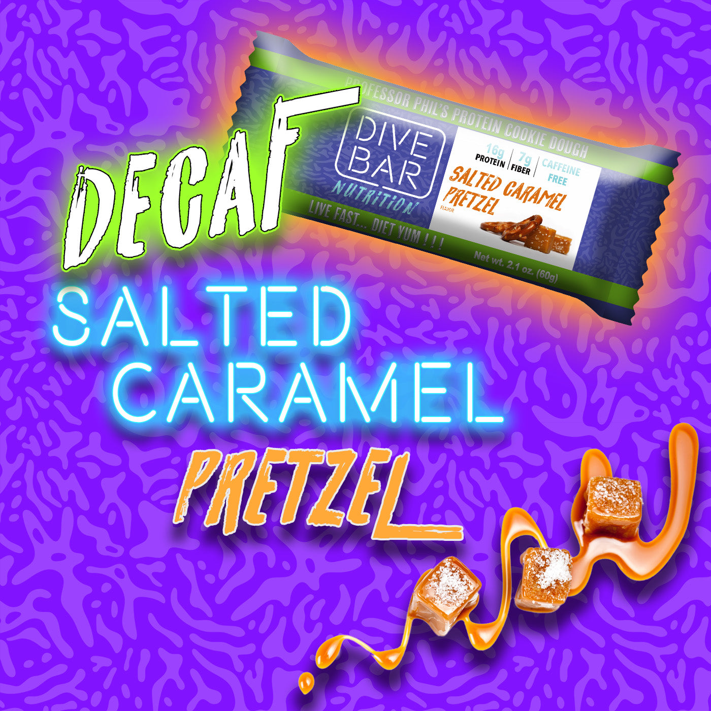 CLEARANCE Decaf Salted Caramel Pretzel - 6 bars