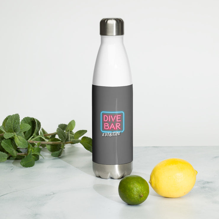 Stainless Steel Water Bottle - White/Grey