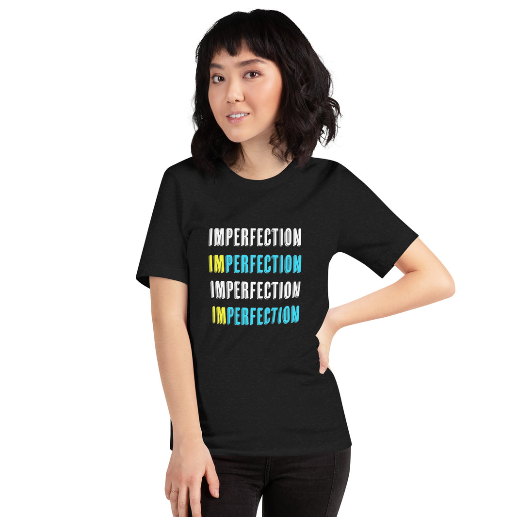 IM PERFECTION yellow/blue t-shirt